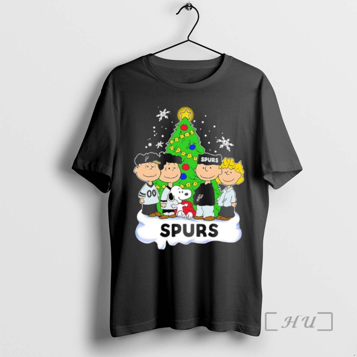 Trending Peanuts Comic Christmas Tree In San Antonio Spurs Graphic Premium T Shirts Sweater Hoodie