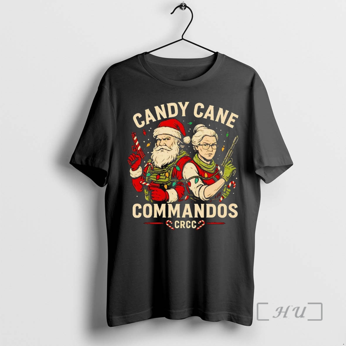 Trending Santa Candy Cane Commandos Christmas Premium T Shirts Sweater Hoodie