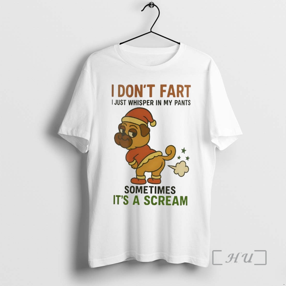 Trending Santa Pug I Dont Fart I Just Whisper In My Pants Christmas Premium T Shirt Sweater Hoodie