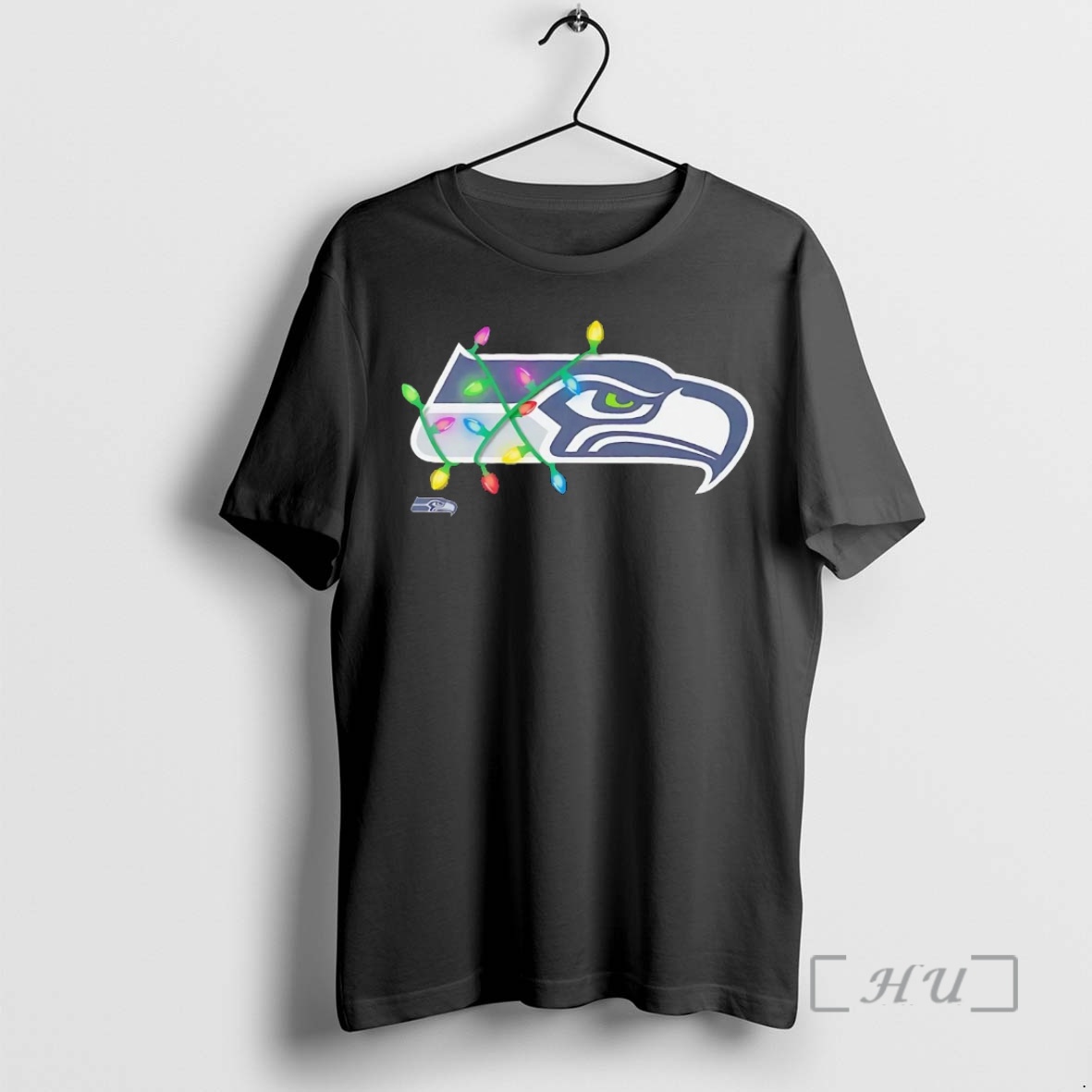 Trending Seattle Seahawks Logo Christmas Light Premium T Shirt Sweater Hoodie