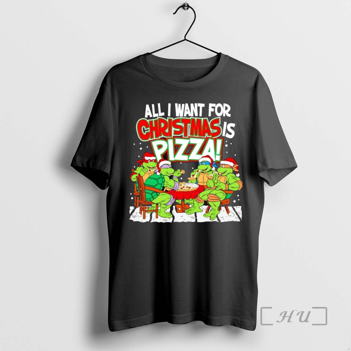 Trending Tmnt All I Want For Christmas Is Pizza Premium T Shirts Sweater Hoodie