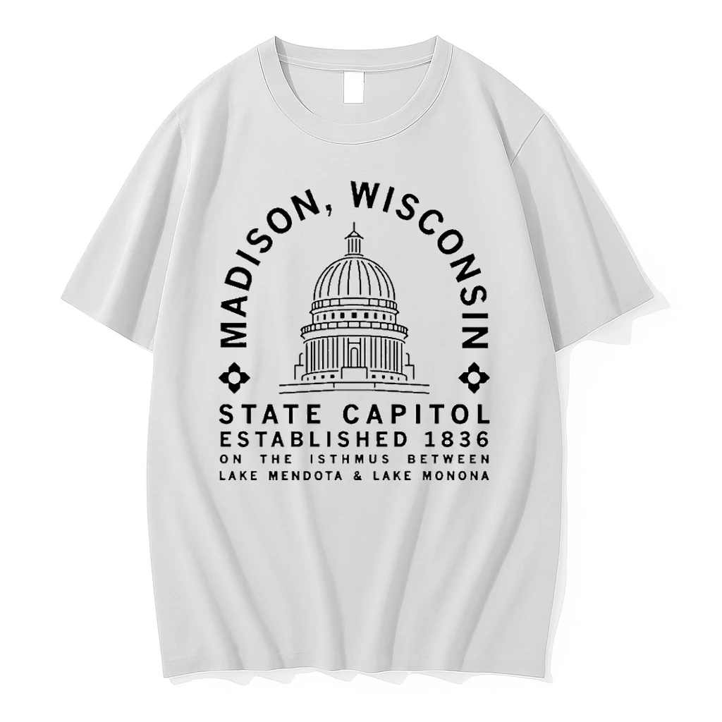 Wisconsin Madison Capitol Minimal Tshirts Sweater Hoodie