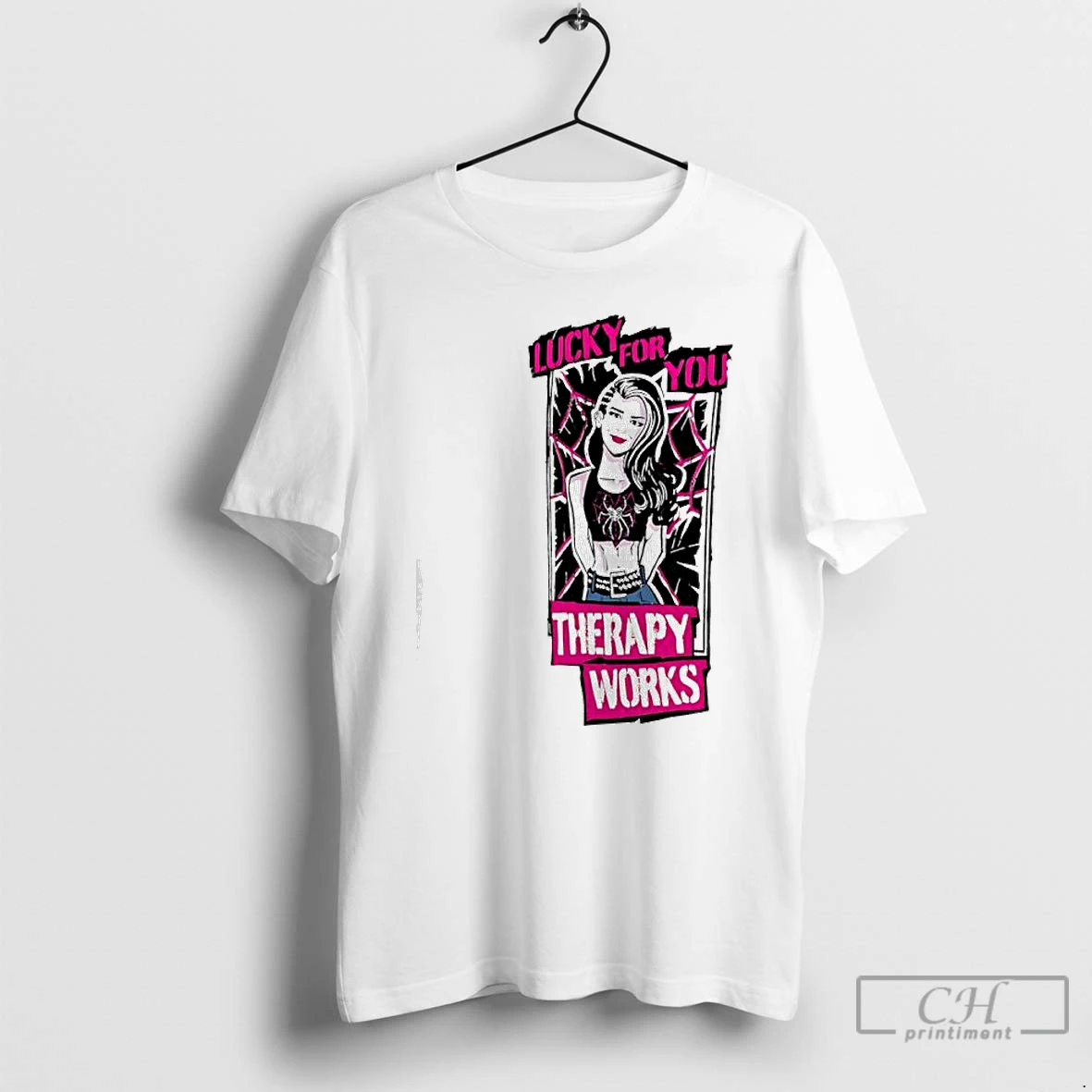 Classic Aj Lee Therapy Works Lucky For You Graphic T Shirts Sweater Hoodie