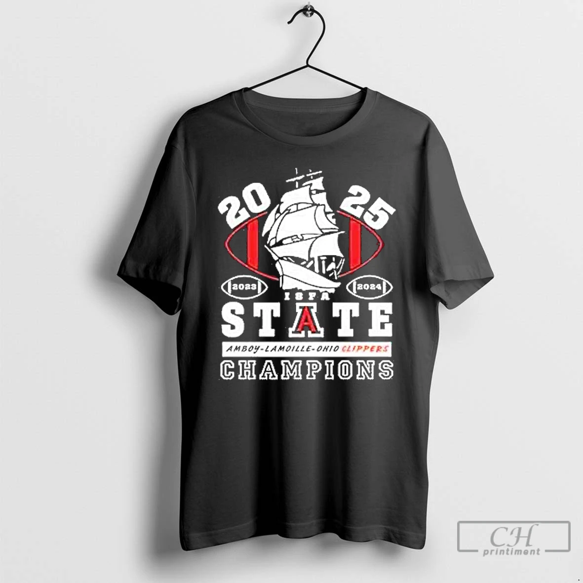 Classic Amboy Clipper Football 2025 State Champs T Shirts Sweater Hoodie