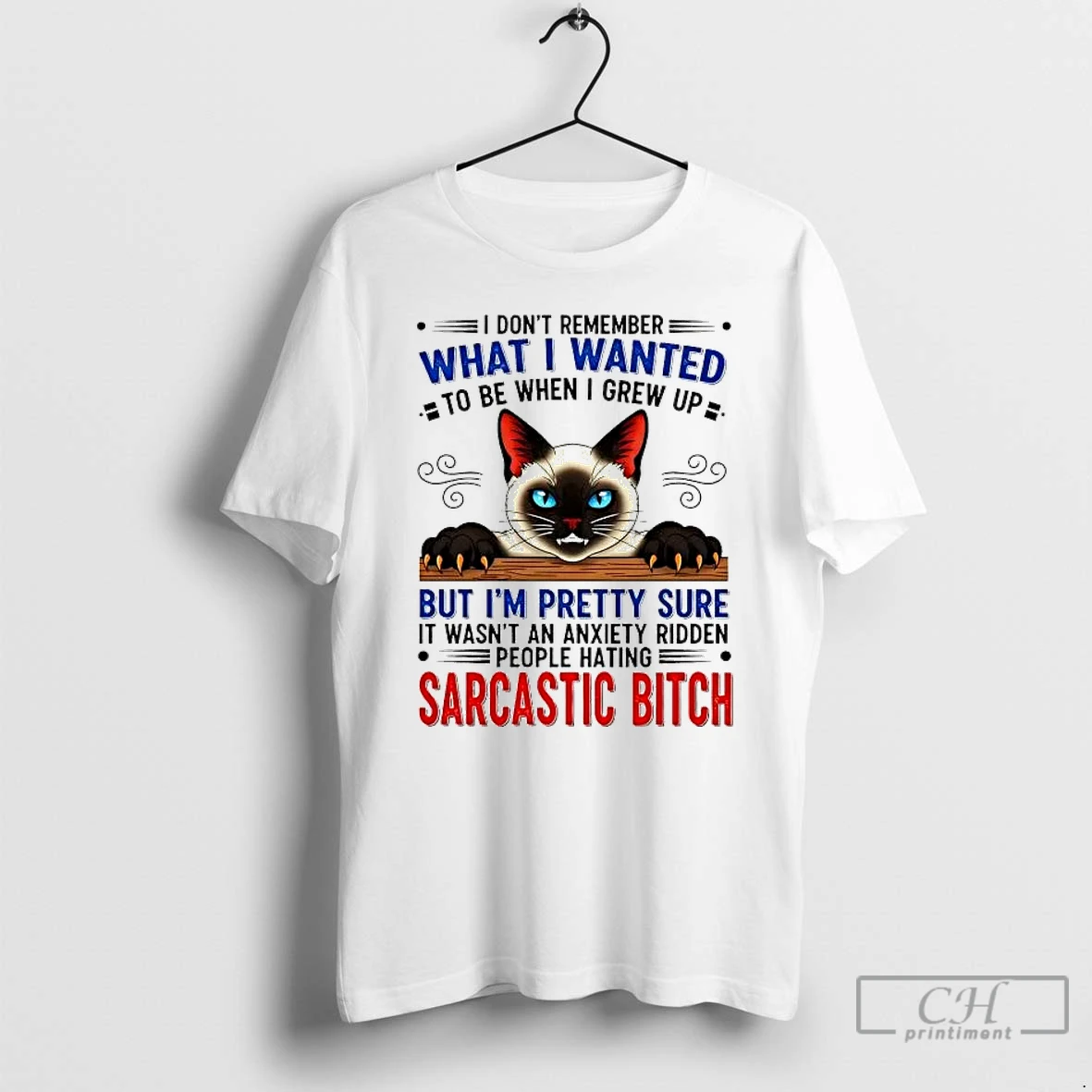 Classic Cat I Dont Remember What I Wanted To Be I Grew Up Sarcastic Bitch T Shirts Sweater Hoodie