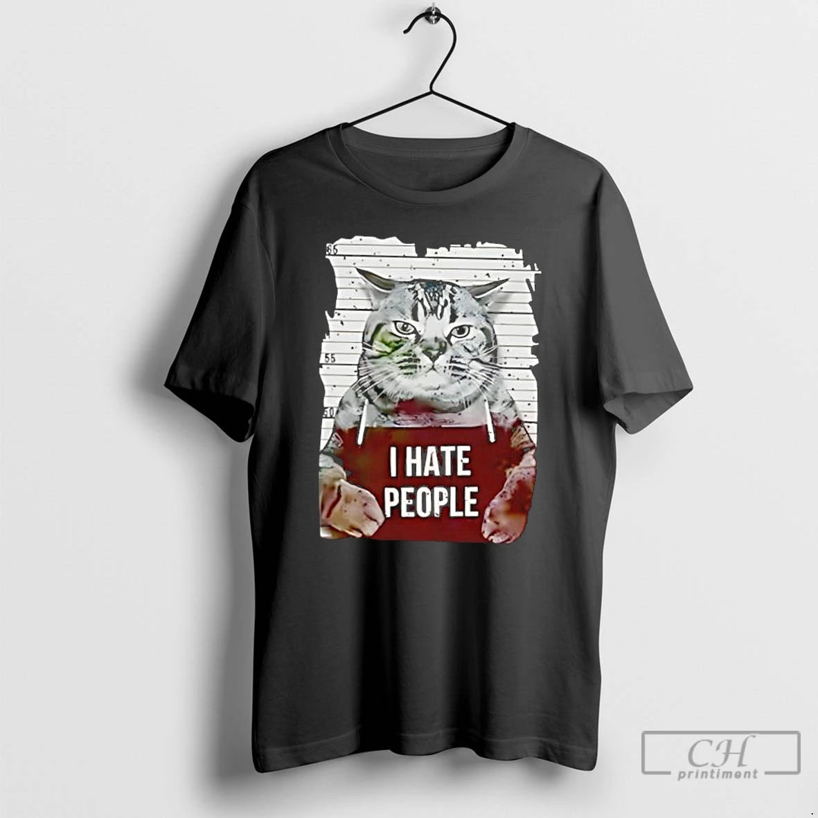 Classic Cat I Hate People Retro T Shirts Sweater Hoodie