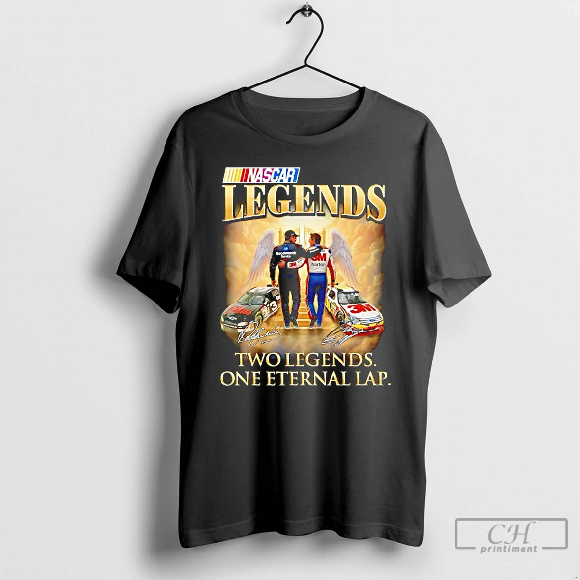 Classic Dale Earnhardt And Greg Biffle Nascar Legends Two Legends One Eternal Lap T Shirts Sweater Hoodie