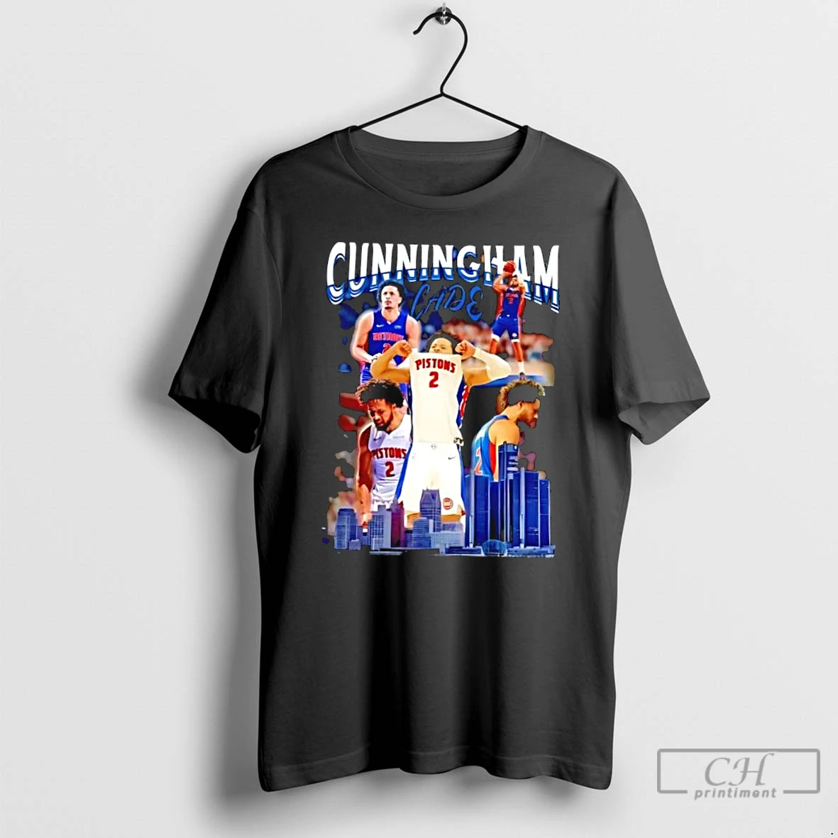Classic Detroit Pistons Cade Cunningham Graphic Skyline T Shirts Sweater Hoodie