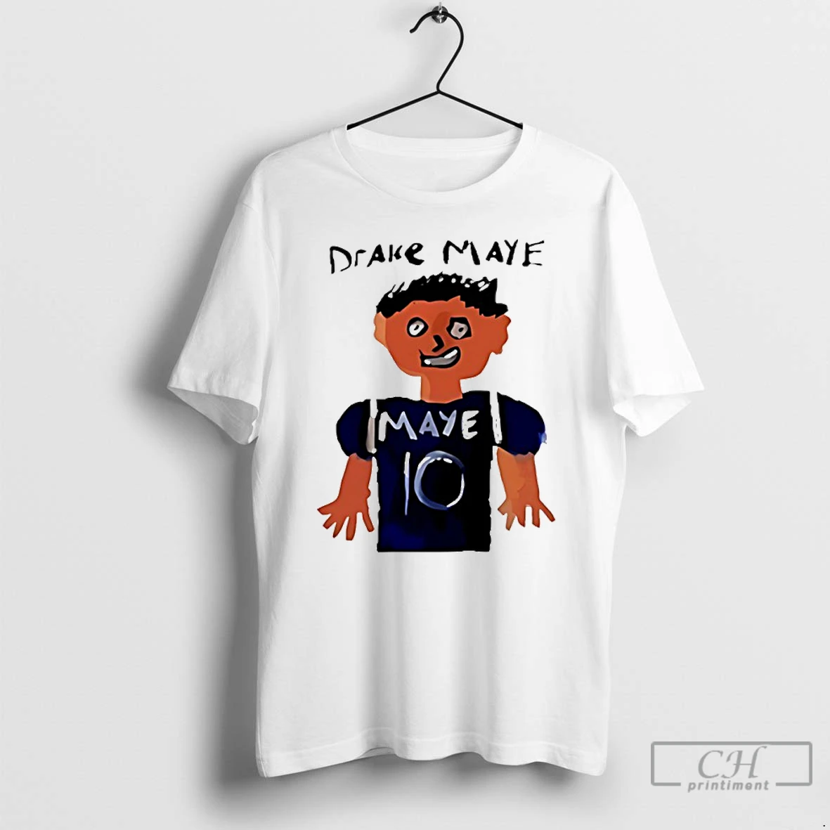 Classic Drake Maye 10 New England Patriots Caricature T Shirts Sweater Hoodie