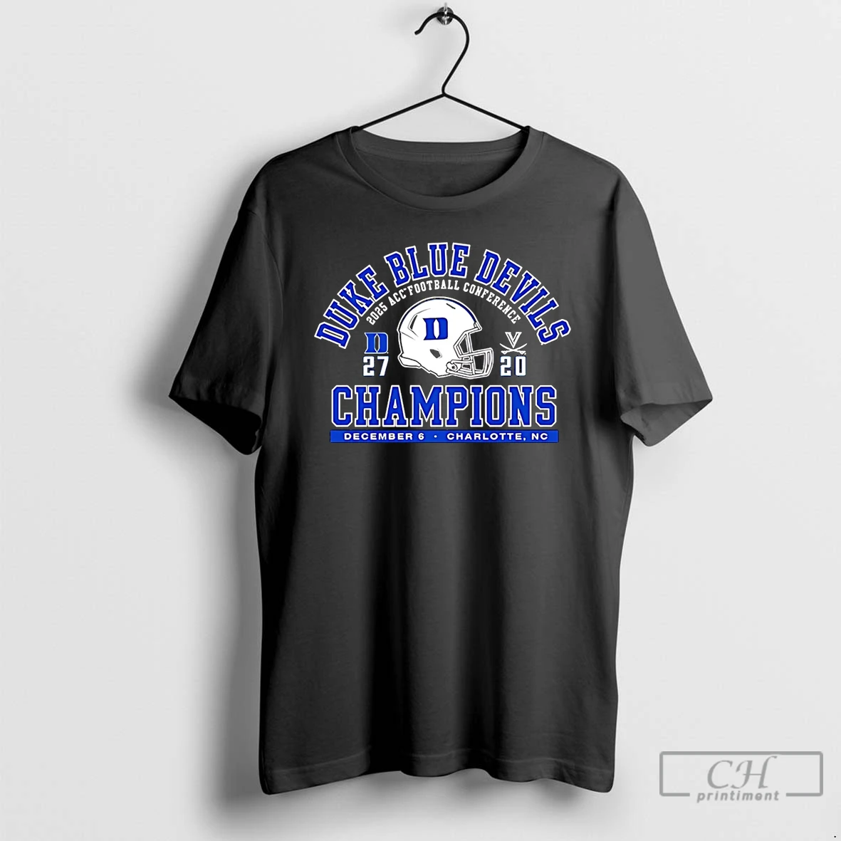 Classic Duke Blue Devils 2025 Acc Football Conference Champions Helmet Score T Shirts Sweater Hoodie
