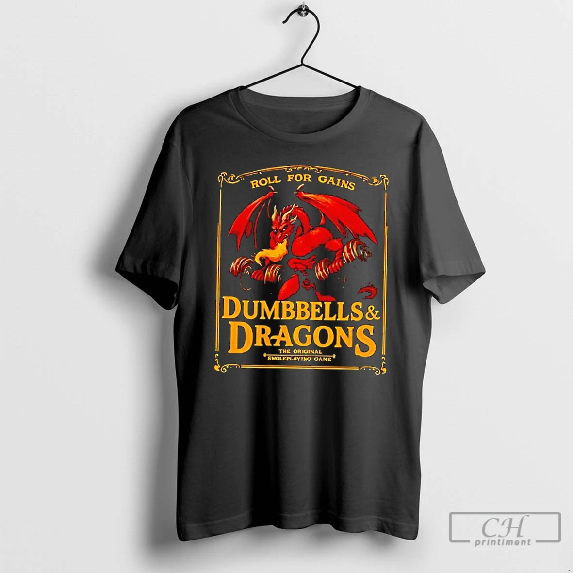 Classic Dungeons And Dragons Roll For Gains Gym T Shirts Sweater Hoodie