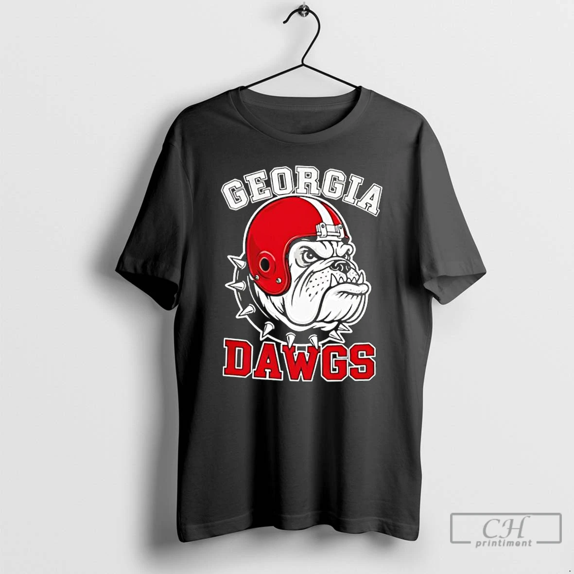 Classic Georgia Bulldogs Mascot Helmet Graphic T Shirts Sweater Hoodie