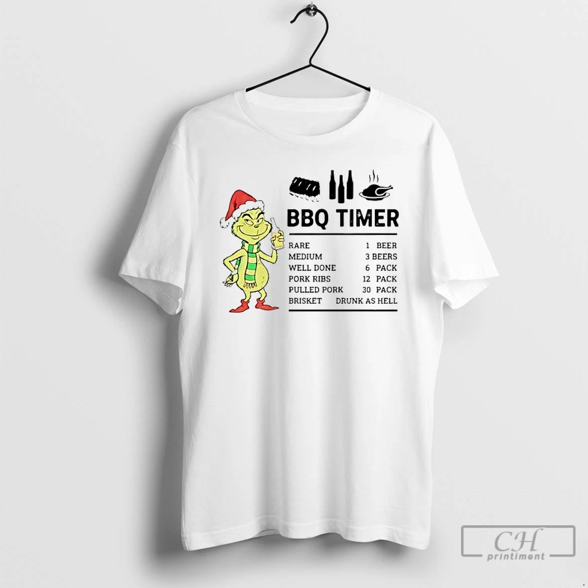 Classic Grinch Bbq Timer Brisket Drunk As Hell T Shirts Sweater Hoodie