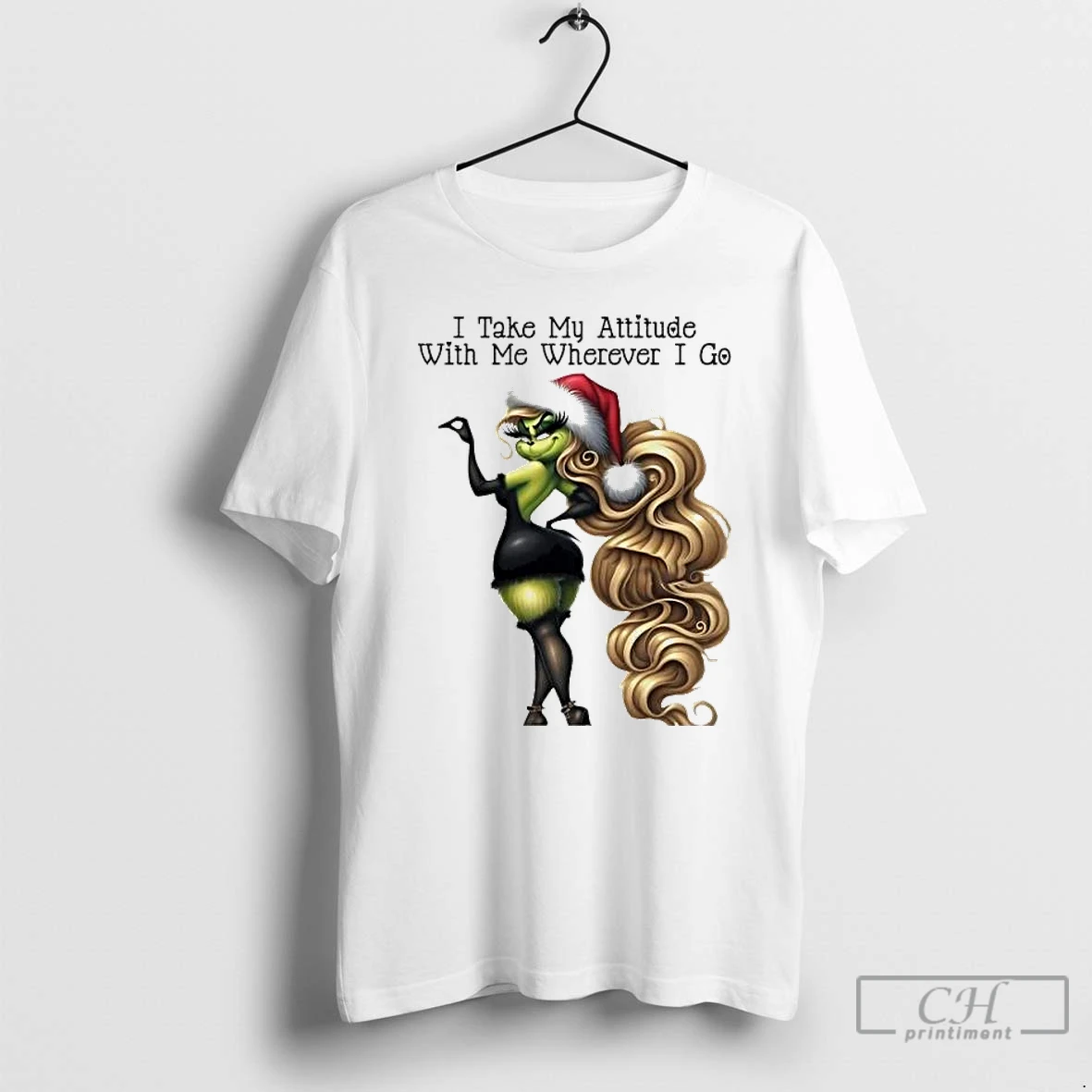 Classic Grinch I Take My Attitude With Me Wherever I Go Christmas T Shirts Sweater Hoodie