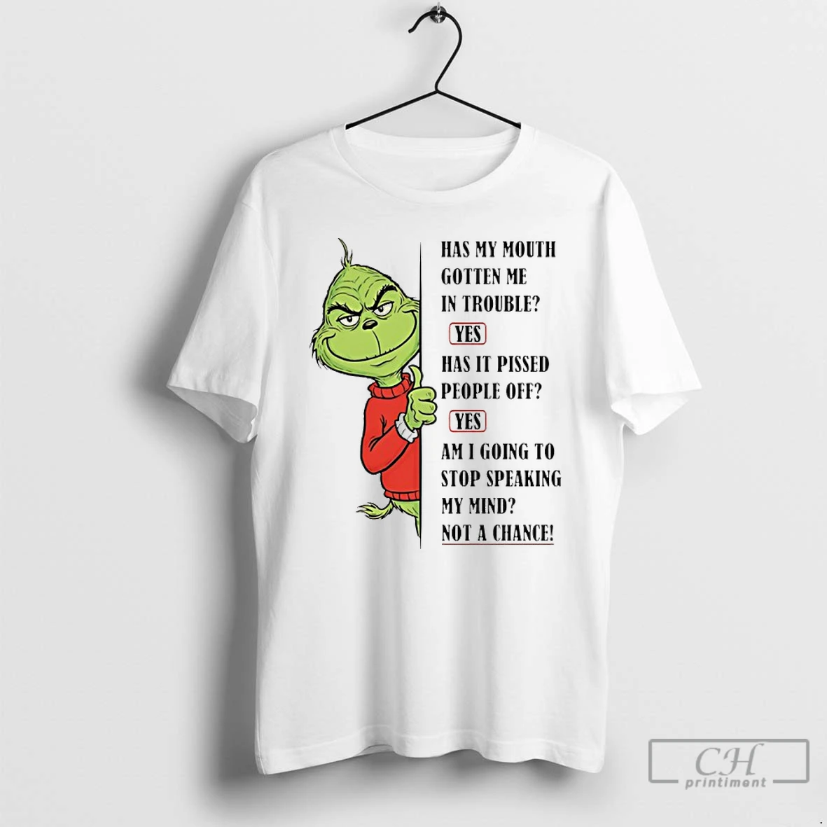 Classic Grinch Has My Mouth Gotten Me In Trouble Yes Has It Pissed People Off T Shirts Sweater Hoodie