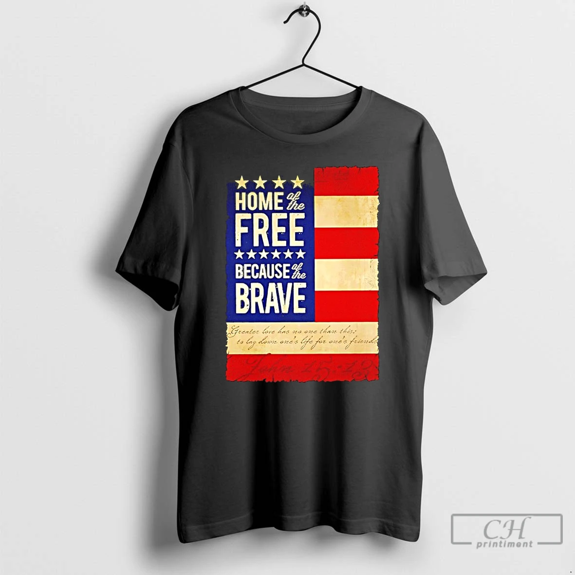 Classic Home The Free Because The Brave Usa Flag T Shirts Sweater Hoodie