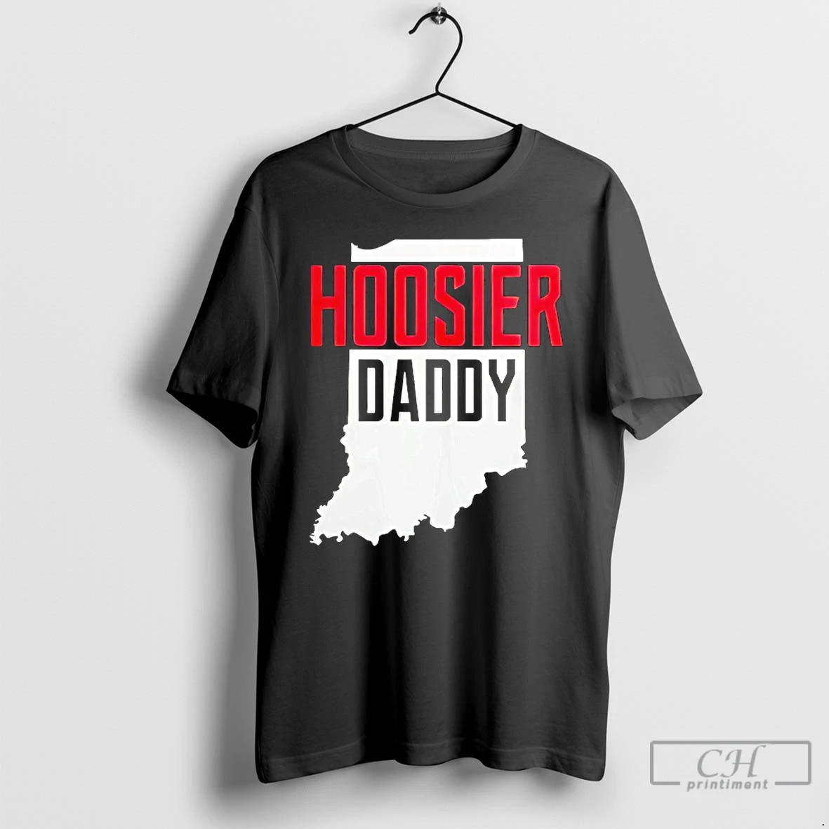 Classic Hoosier Daddy Indiana State Map T Shirts Sweater Hoodie