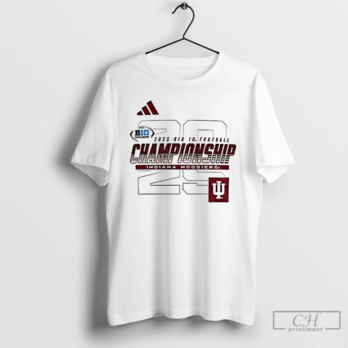Classic Indiana Hoosiers Big Ten Football Championship Bound 2025 Logo T Shirts Sweater Hoodie