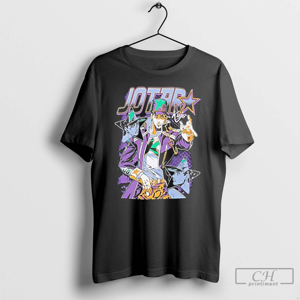 Classic Jojos Bizarre Adventure Jotaro Kujo Collage Stylish T Shirts Sweater Hoodie