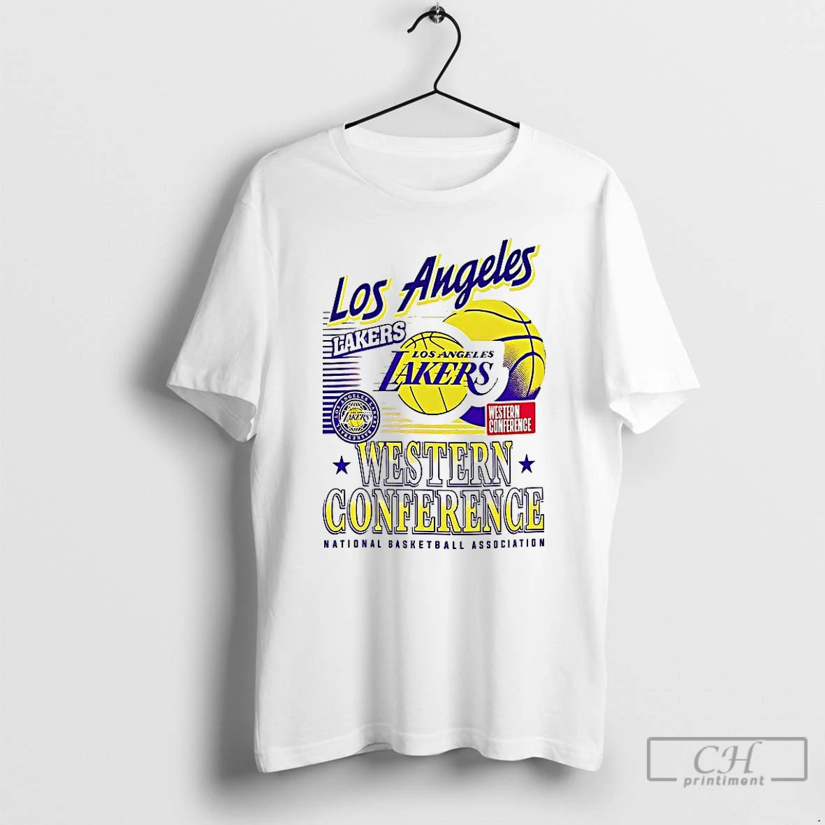 Classic Los Angeles Lakers Nba Western Conference Logo And Ball T Shirts Sweater Hoodie