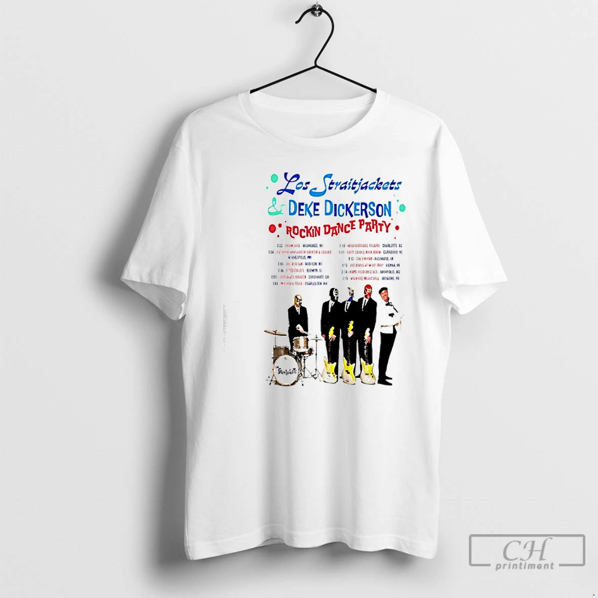 Classic Los Straitjackets Rockin Dance Party 2026 Shows T Shirts Sweater Hoodie