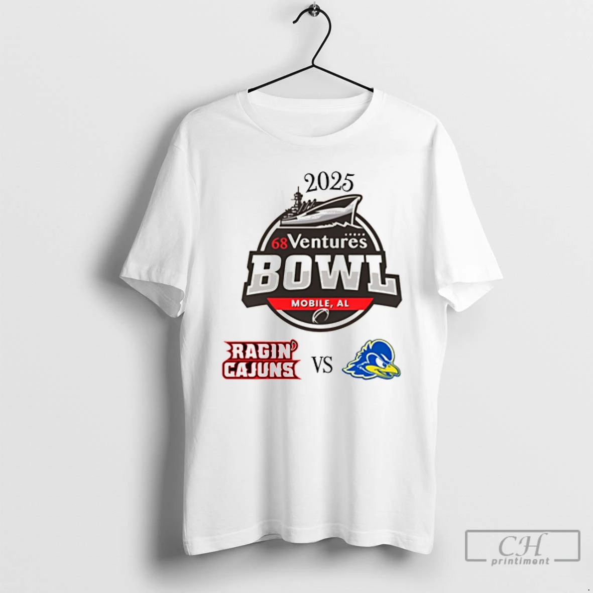 Classic Louisiana Ragin Cajuns Vs Delaware Fightin Blue Hens 2025 68 Ventures Bowl Matchup T Shirts Sweater Hoodie