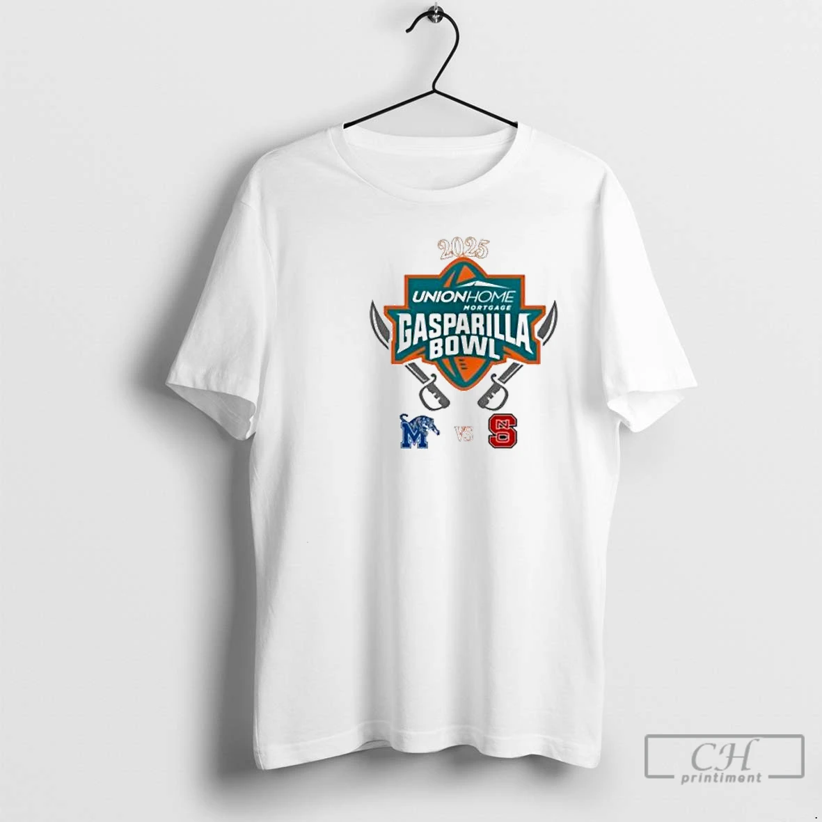 Classic Memphis Vs Nc State 2025 Union Home Mortgage Gasparilla Bowl Circle White T Shirts Sweater Hoodie