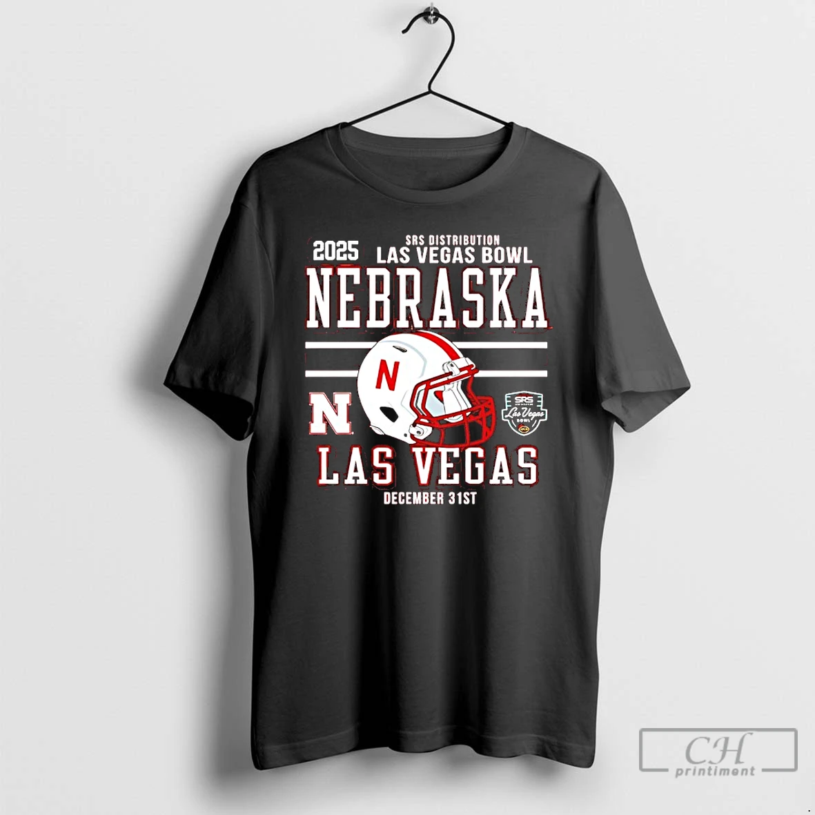 Classic Nebraska Cornhuskers 2025 Las Vegas Bowl Bound Helmet T Shirts Sweater Hoodie