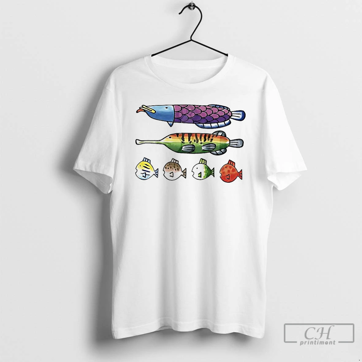 Classic Nintendoodle Fish Lineup Nintendo Video Game Art Style Retro T Shirts Sweater Hoodie