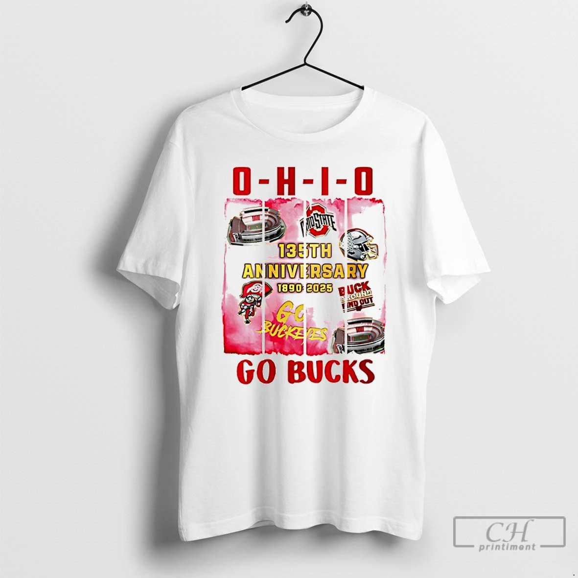 Classic Ohio State Buckeyes 135th Anniversary 1890 2025 Go Bucks T Shirts Sweater Hoodie