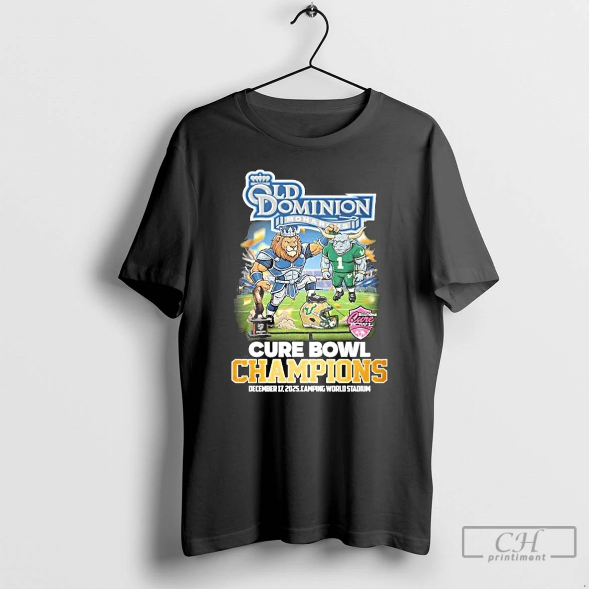 Classic Old Dominion Mascot 2025 Cure Bowl Champions T Shirts Sweater Hoodie