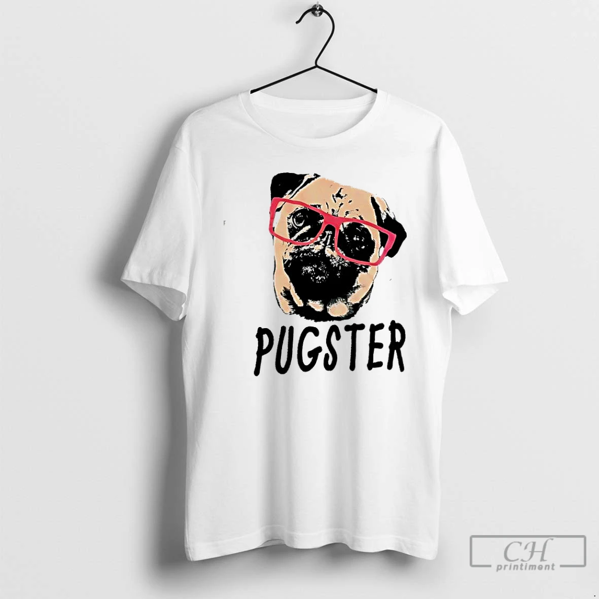 Classic Pugster Pug Dog Pink Glasses T Shirts Sweater Hoodie
