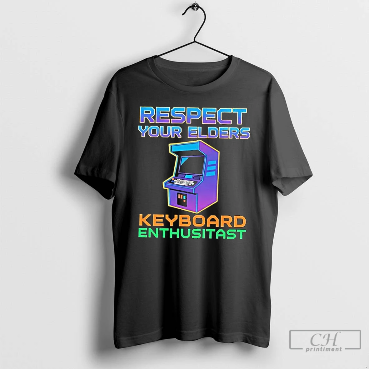 Classic Respect Your Elders Keyboard Enthusiast Retro Gaming T Shirts Sweater Hoodie