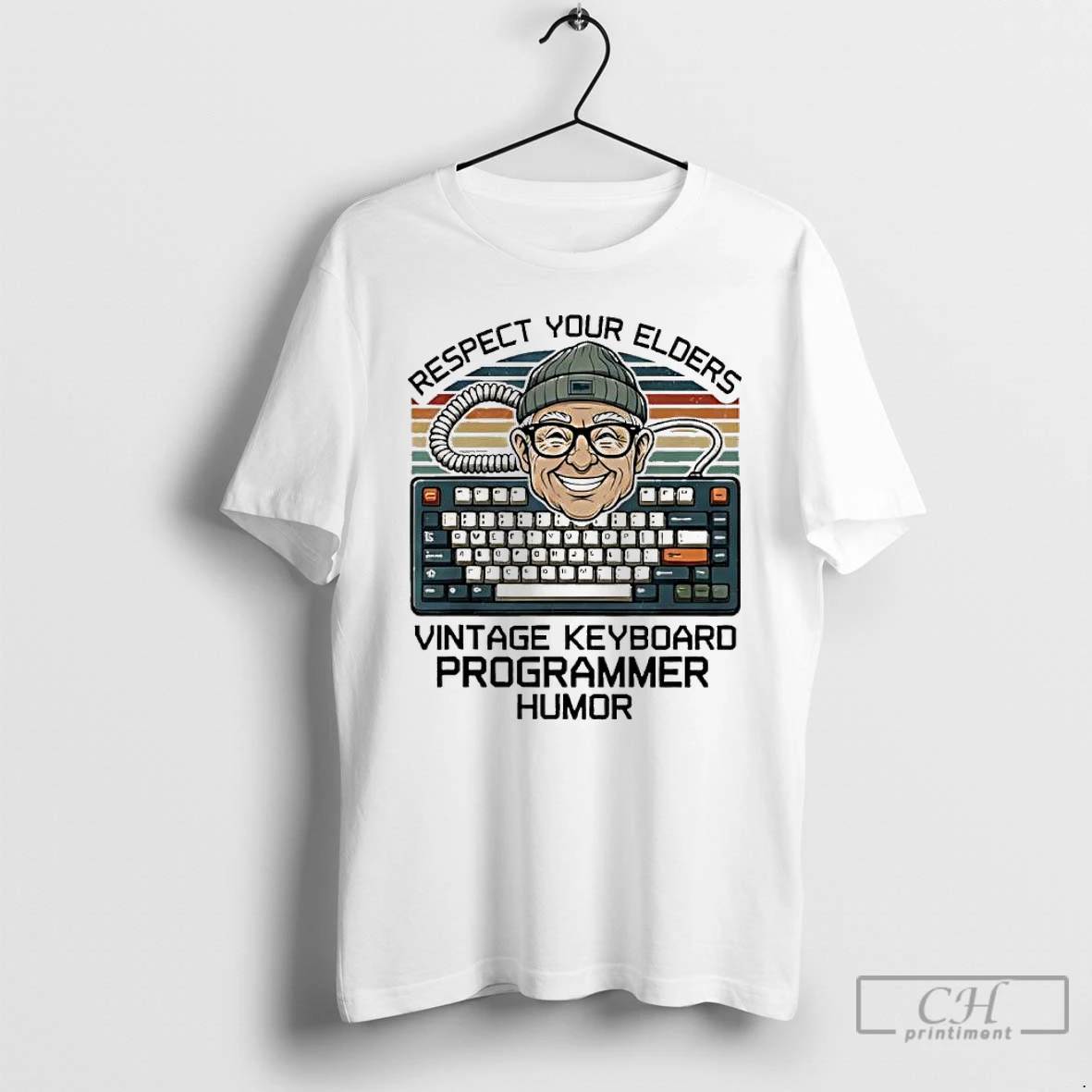 Classic Respect Your Elders Vintage Keyboard Programmer Humor T Shirts Sweater Hoodie