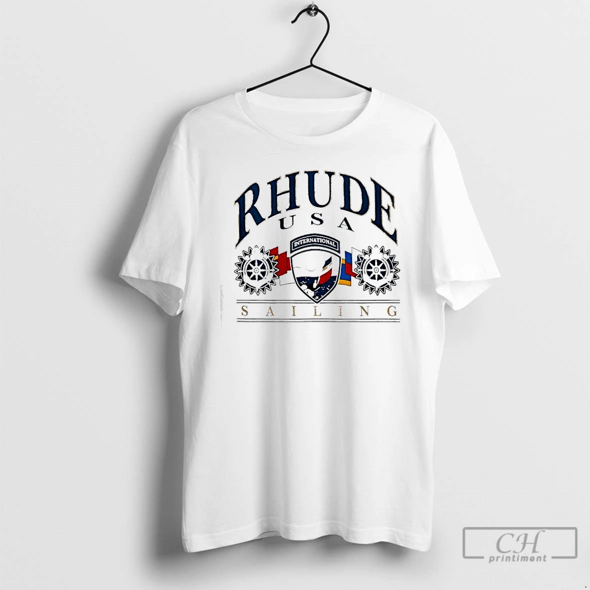 Classic Rhude International Sailing Usa Graphic T Shirts Sweater Hoodie