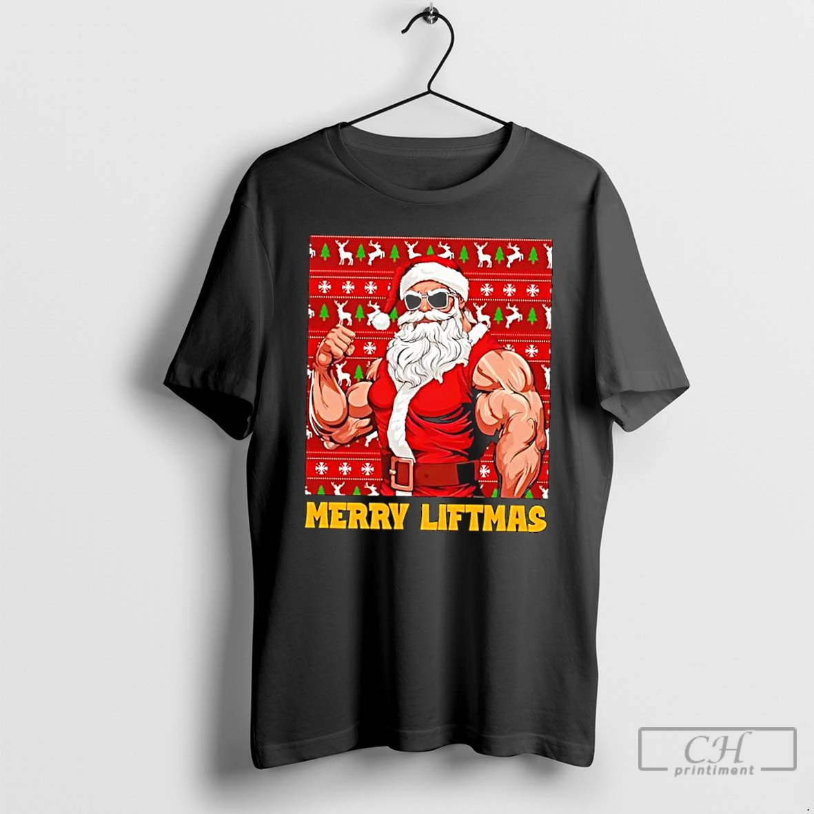 Classic Santa Claus Merry Liftmas T Shirts Sweater Hoodie
