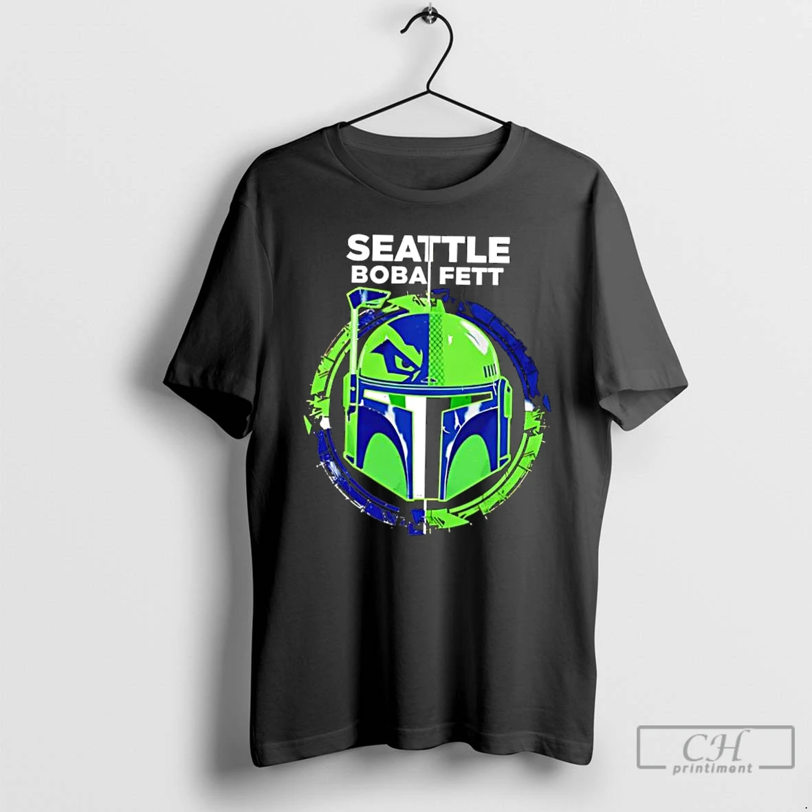 Classic Seattle Seahawks Boba Fett Football Bounty Hunter Style T Shirts Sweater Hoodie