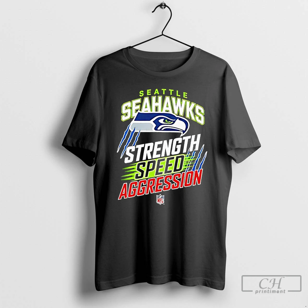Classic Seattle Seahawks Strength Speed Aggression Football T Shirts Sweater Hoodie