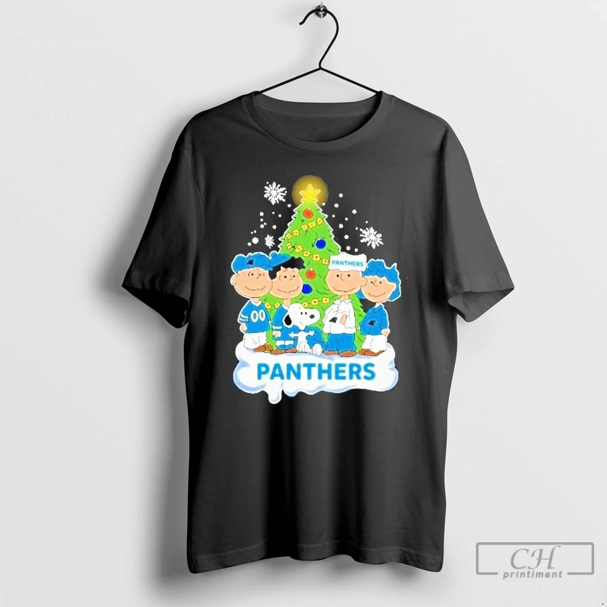Classic Snoopy The Peanuts Carolina Panthers Christmas T Shirts Sweater Hoodie