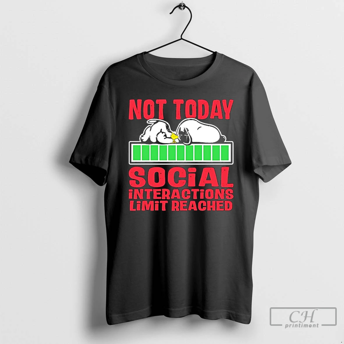 Classic Snoopy Not Today Social Interactions Limit Reached T Shirts Sweater Hoodie