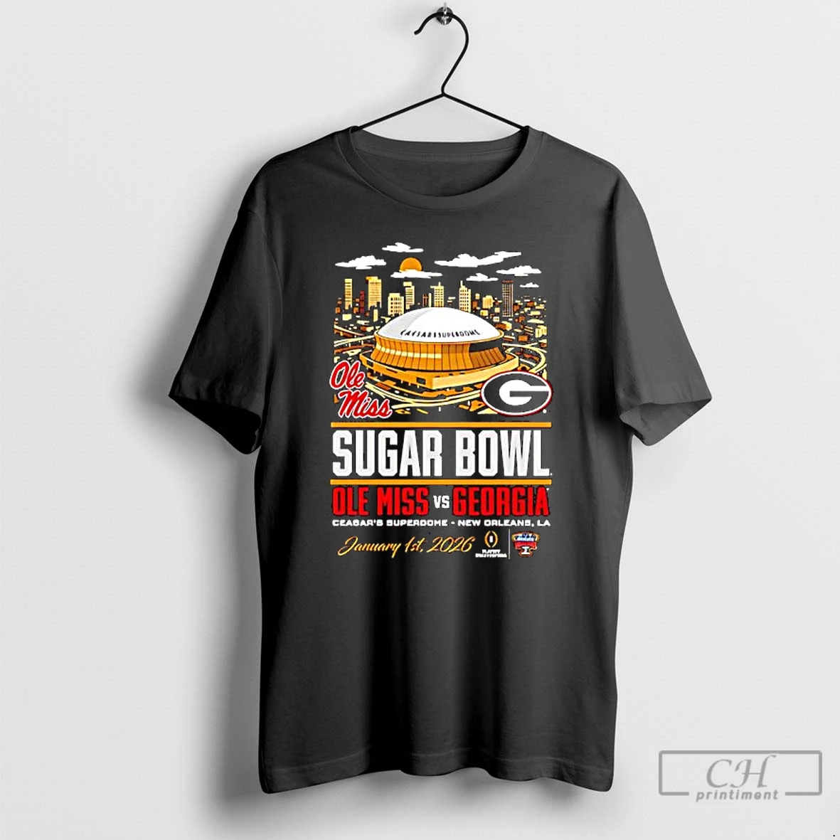 Classic Sugar Bowl Ole Miss Vs Georgia Head To Head Stadium T Shirts Sweater Hoodie