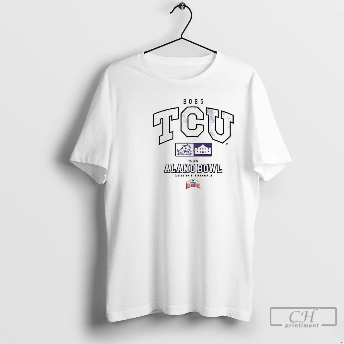 Classic Tcu Horned Frogs 2025 Valero Alamo Bowl Circle White T Shirts Sweater Hoodie