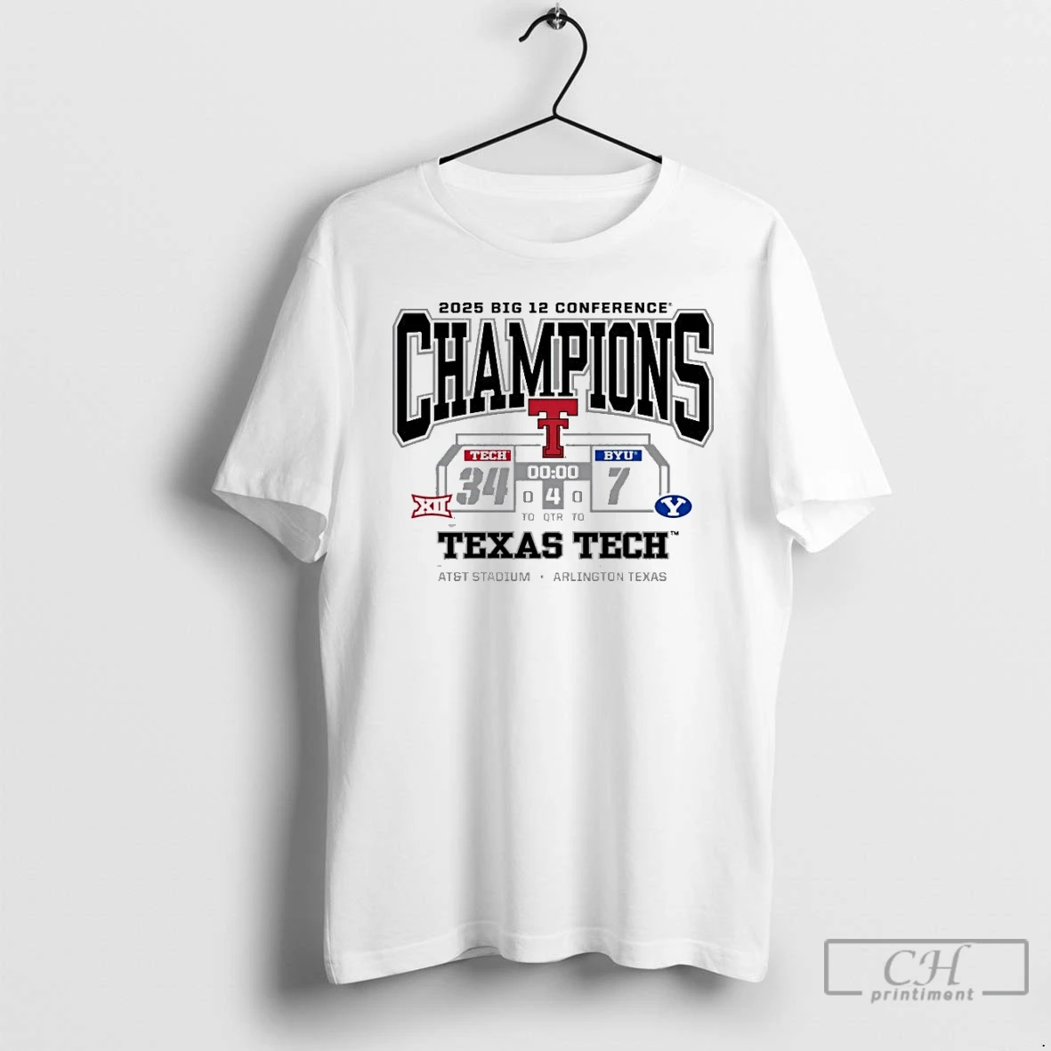 Classic Texas Tech Red Raider Beat 34 7 Byu Cougars 2025 Big 12 Conference Champions T Shirts Sweater Hoodie