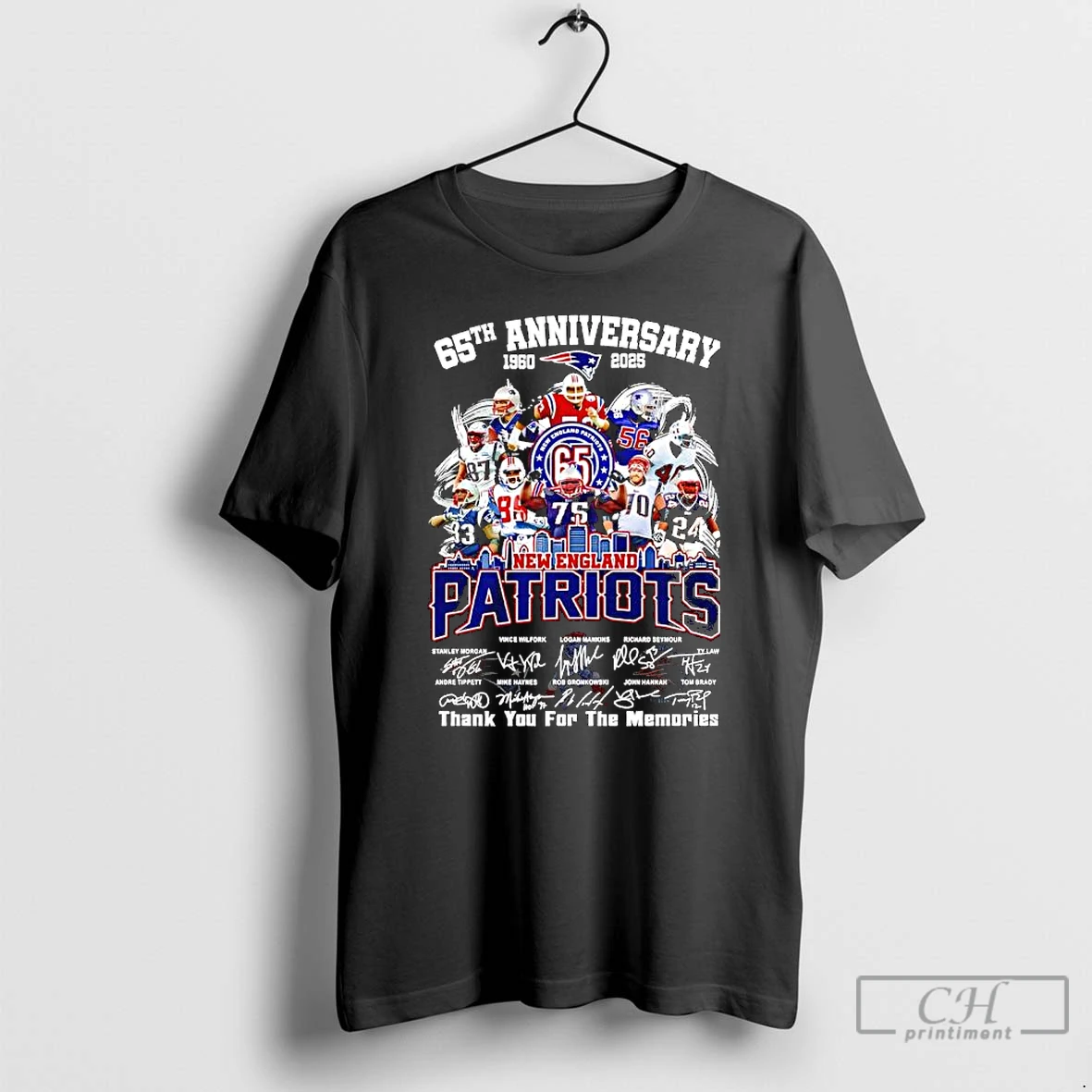 Classic The New England Patriots 65th Anniversity T Shirts Sweater Hoodie