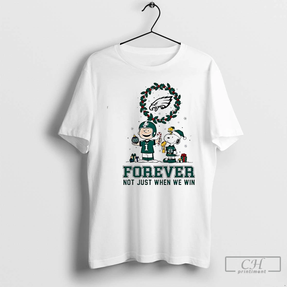 Classic The Peanuts Snoopy Christmas Philadelphia Eagles Forever Not Just When We Win T Shirts Sweater Hoodie