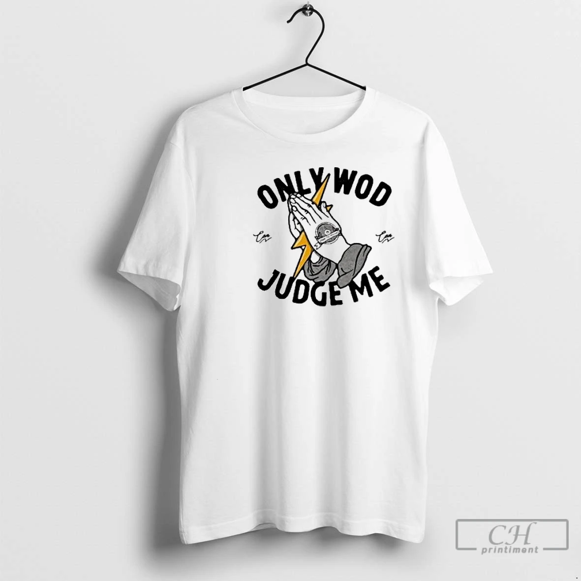 Classic Thundernoise Only Wod Can Judge Me Circle White T Shirts Sweater Hoodie