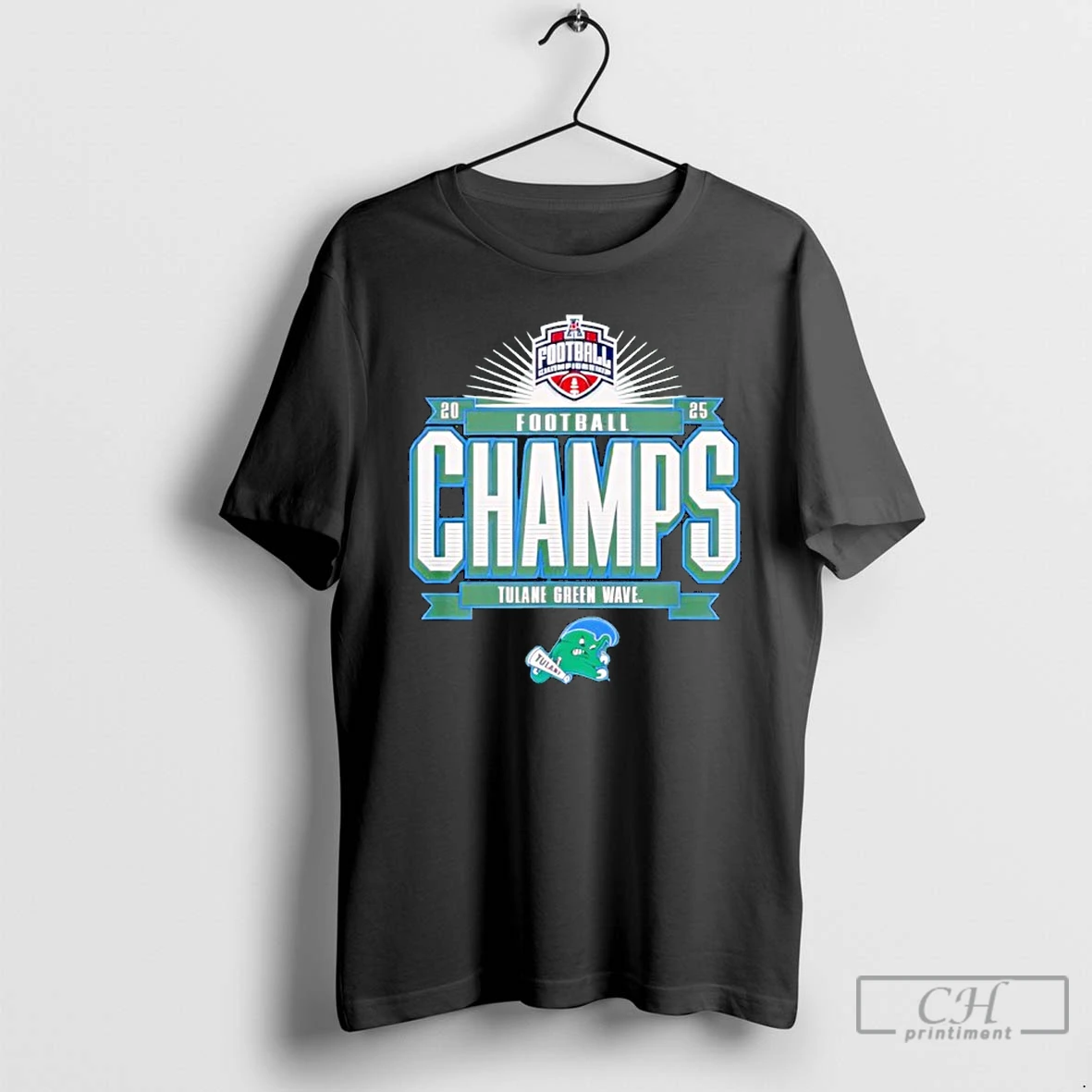 Classic Tulane Green Wave Aac Champs 2025 Football Locker Room T Shirts Sweater Hoodie