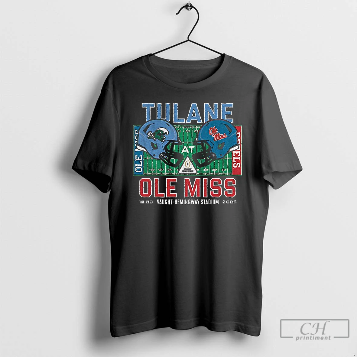 Classic Tulane Green Wave Vs Ole Miss Rebels 2025 College Football Playoff Vaught Hemingway Stadium T Shirts Sweater Hoodie