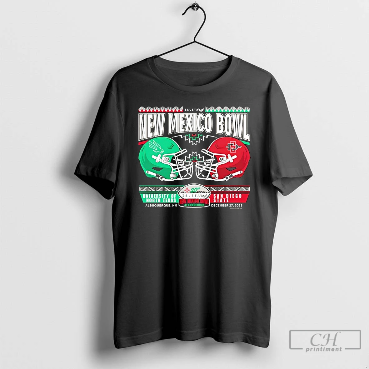 Classic University Of North Texas X San Diego State 2025 Isleta New Mexico Bowl T Shirts Sweater Hoodie
