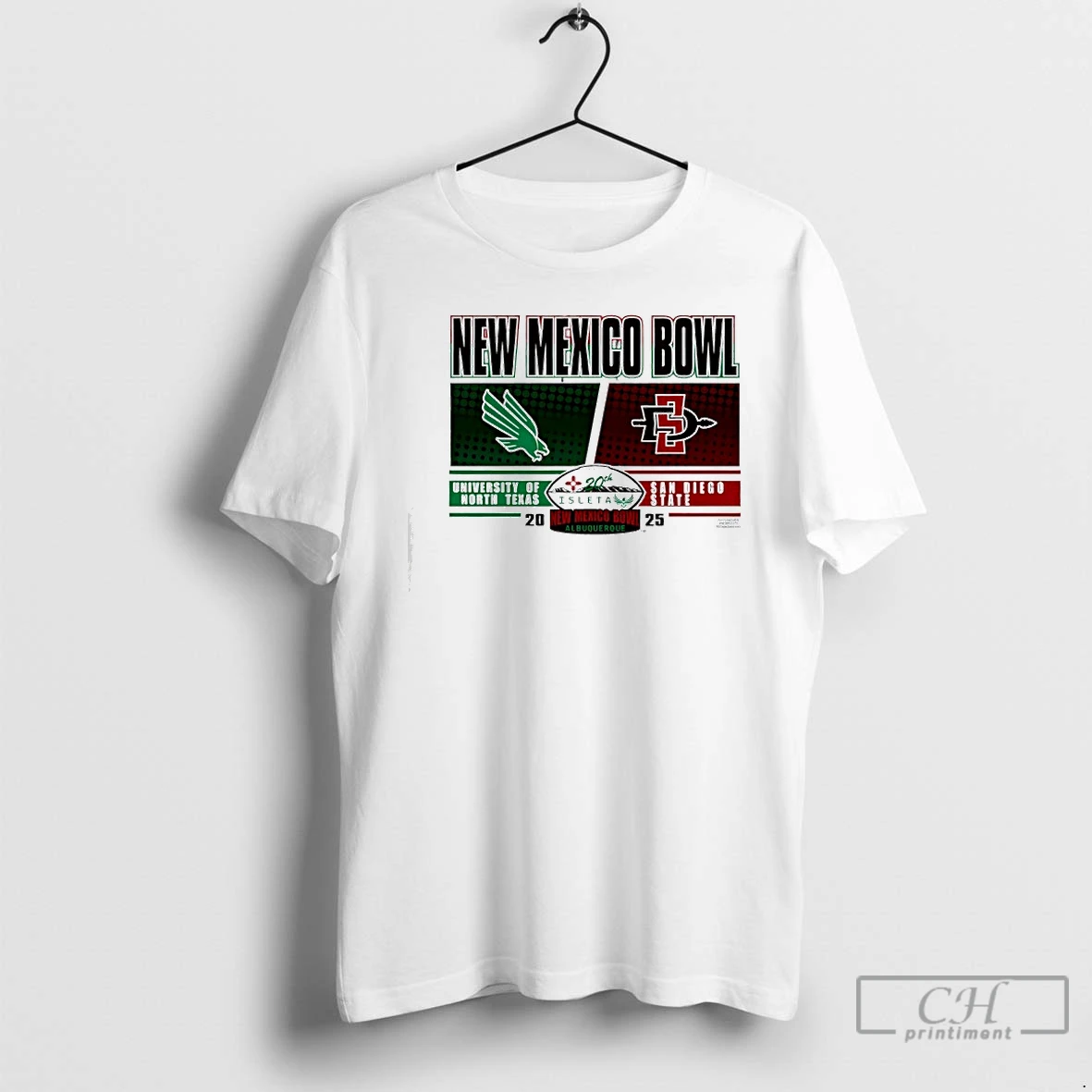 Classic University Of North Texas X San Diego State 2025 Isleta New Mexico Bowl Logo 2025 T Shirts Sweater Hoodie